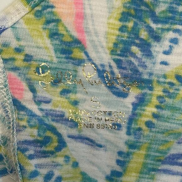 Lilly Pulitzer Fiesta Bamba V Neck Flowy Tank Top Beachy Tropical Island S - Picture 3 of 4